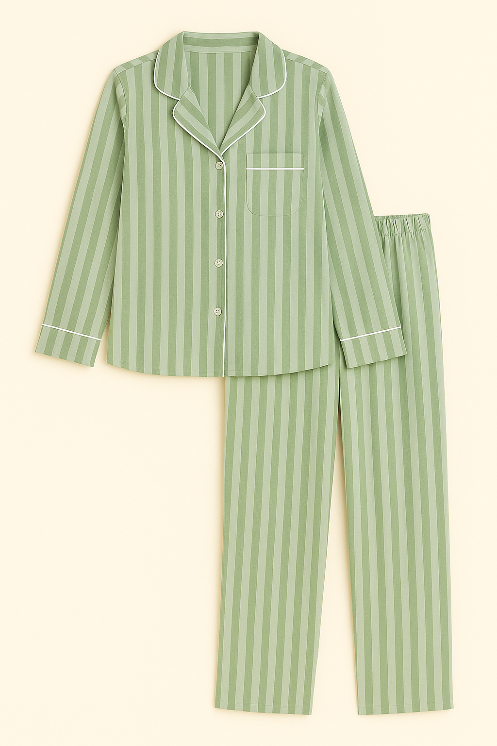 Sleepy Sage Striped PJ Set by Snooze Society