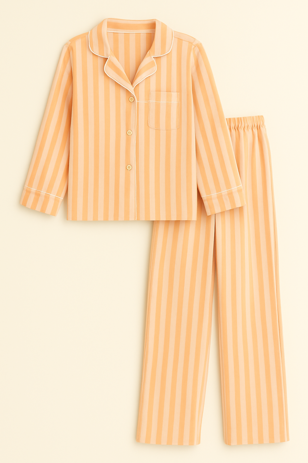 Mellow Peach Striped PJ Set by Snooze Society