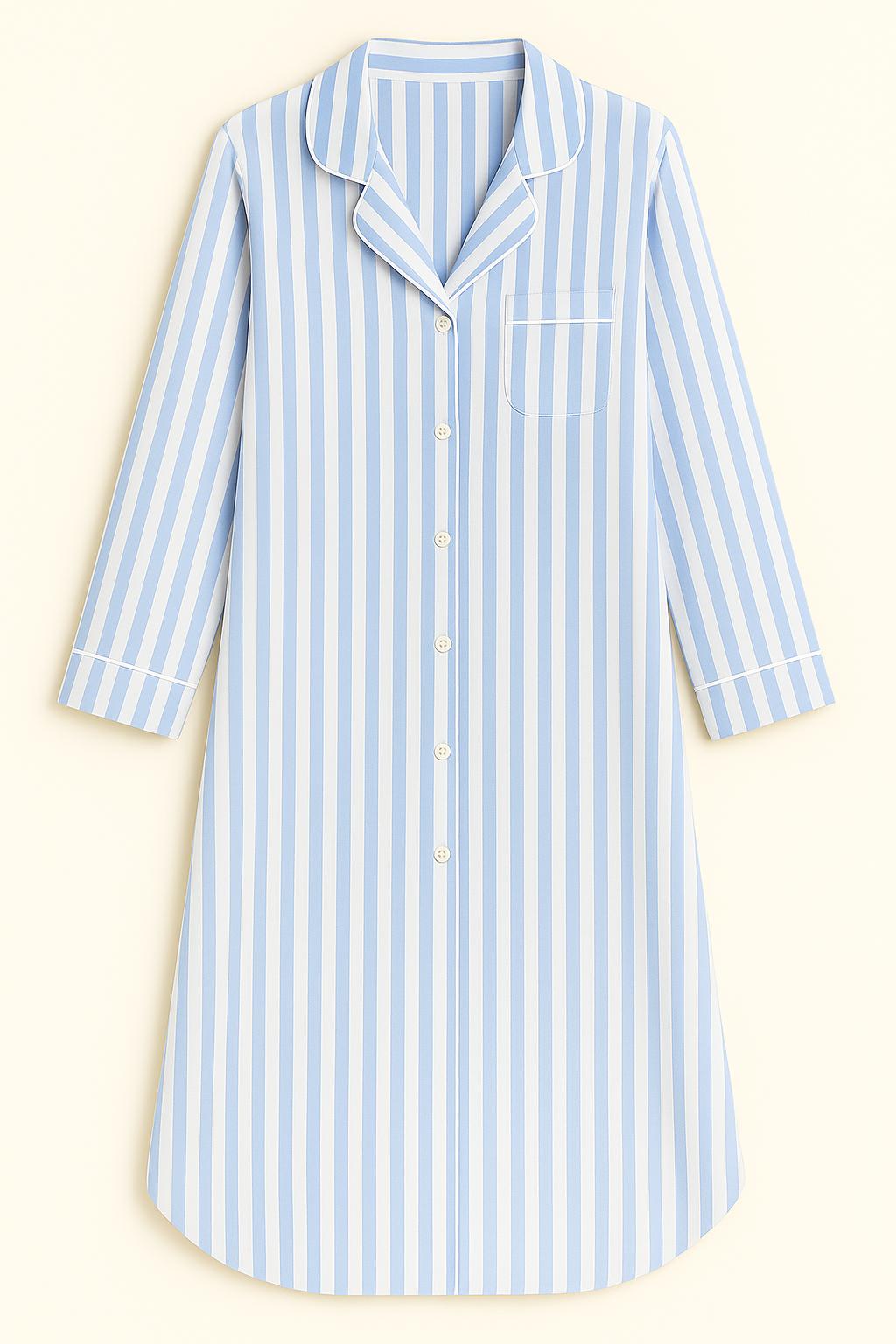 Whispering Blue Striped PJ Shirt Dress by Snooze Society