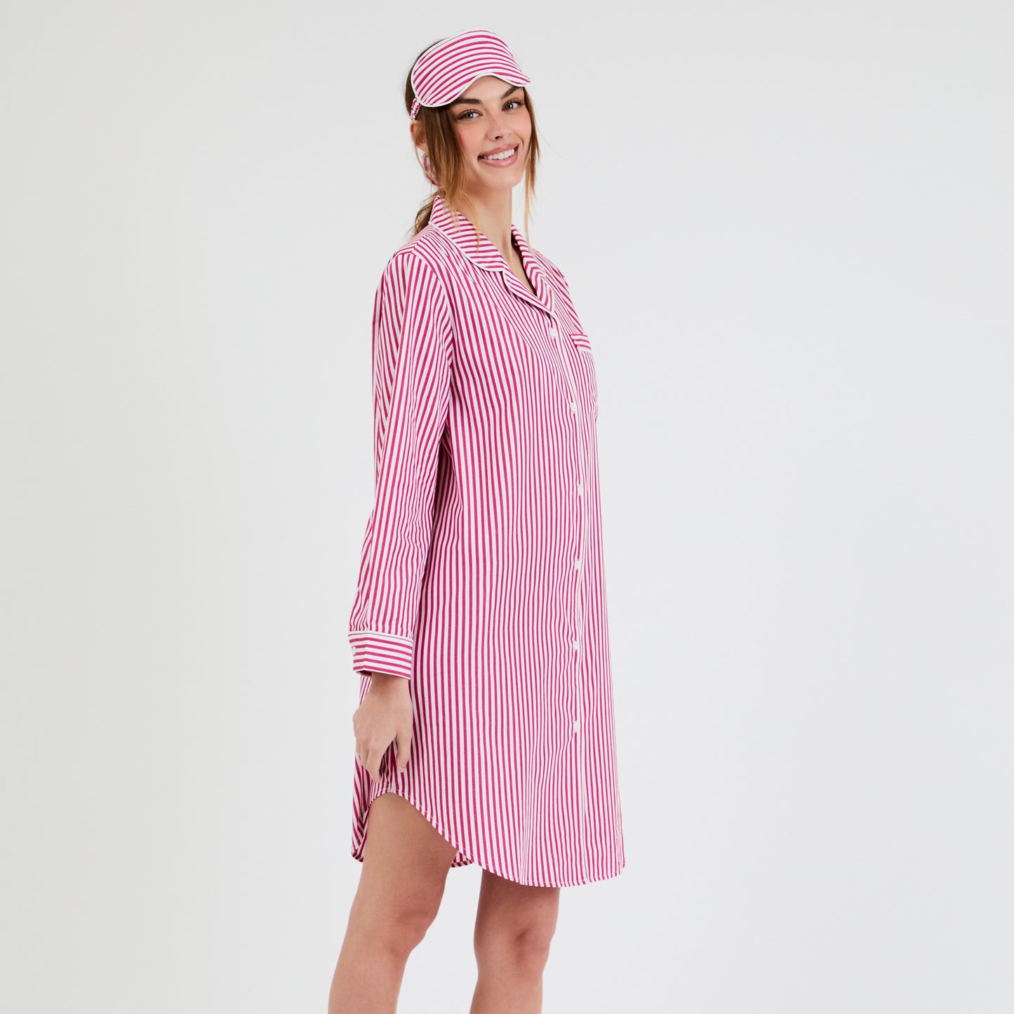 Boudoir Berry Striped Essential Sleep Set by Snooze Society