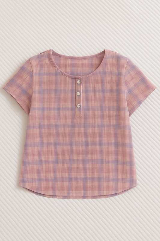 Berry Smoothie Flannel PJ Top by Snooze Society