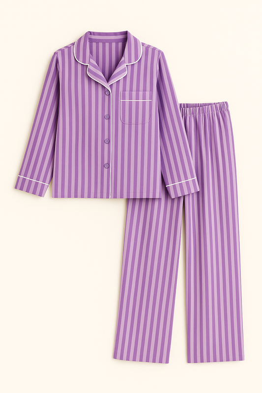 Lavender Haze Striped PJ Set by Snooze Society