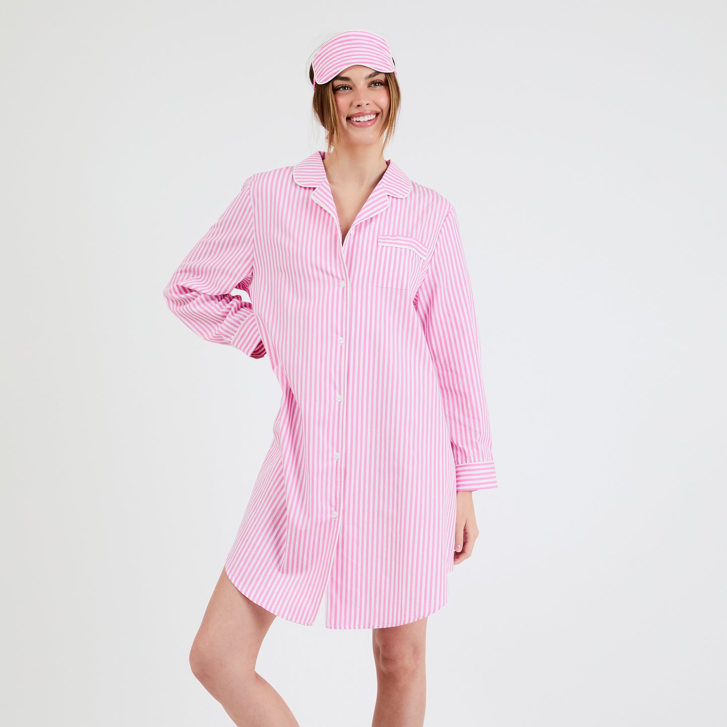 Bedtime Blush Striped Essential Sleep Set by Snooze Society