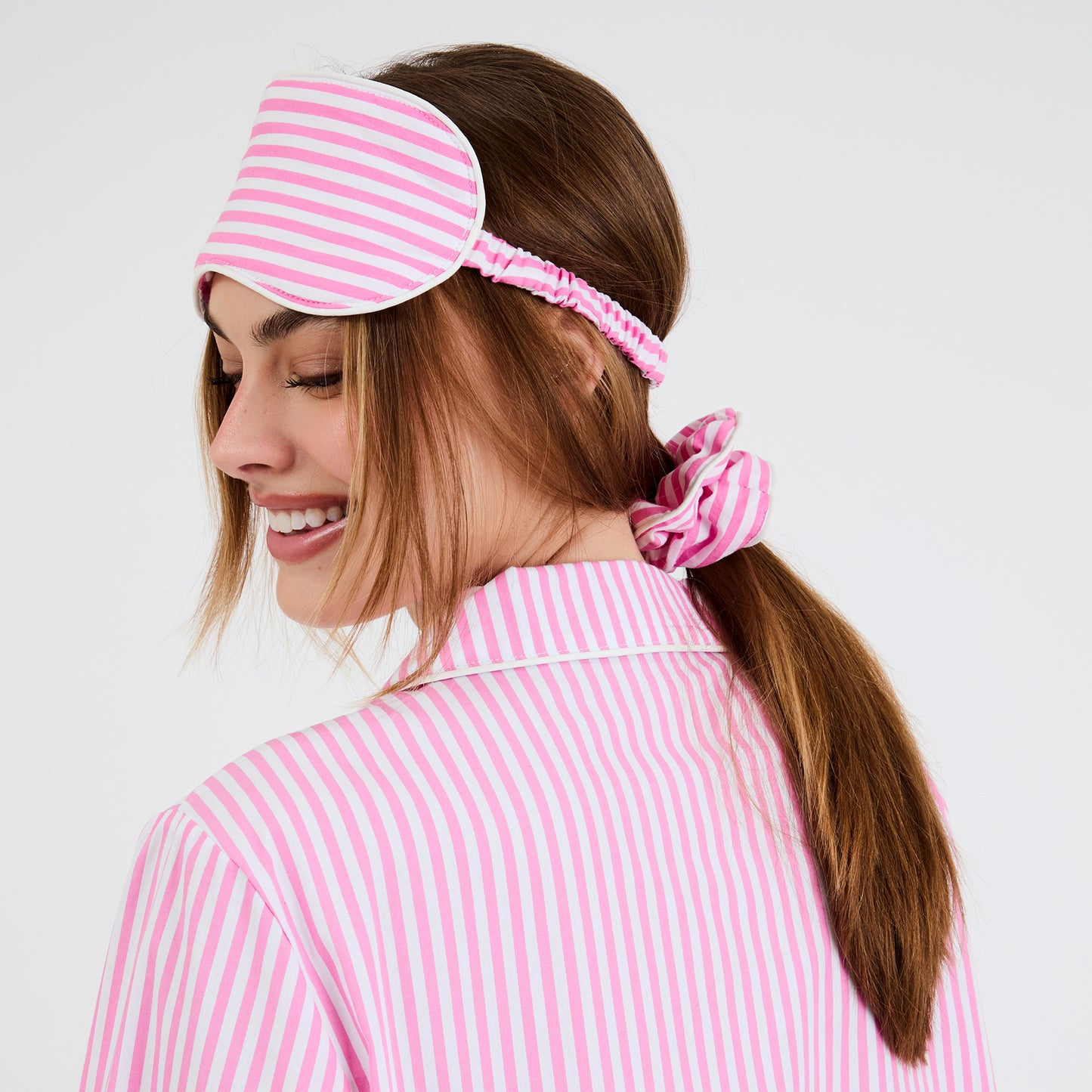 Bedtime Blush Striped Essential Sleep Set by Snooze Society