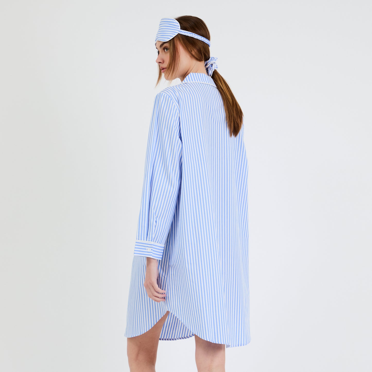 Whispering Blue Striped Essential Sleep Set by Snooze Society