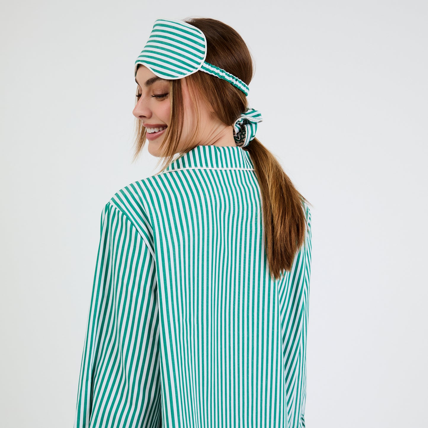 Green Striped Essential Sleep Set by Snooze Society