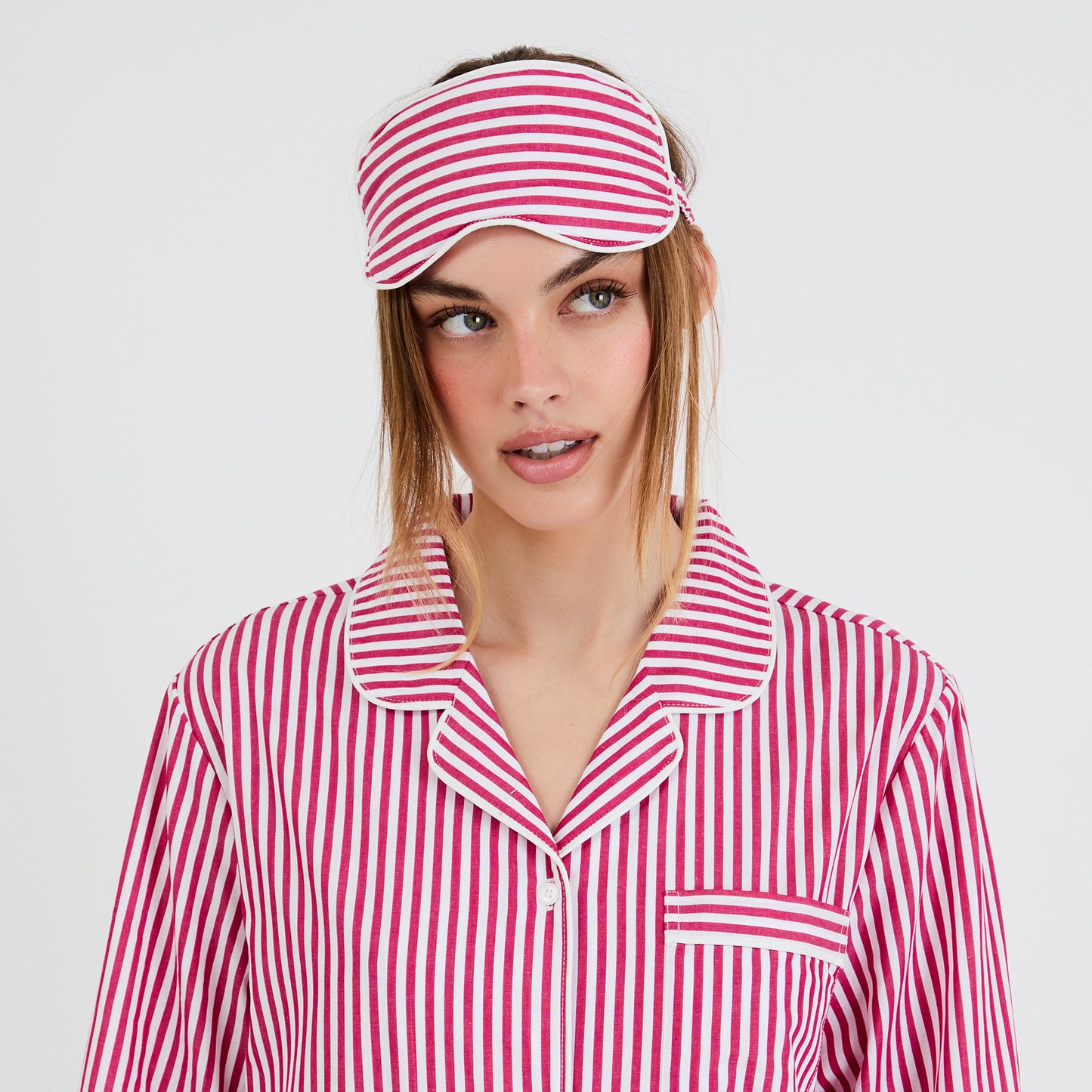 Boudoir Berry Striped Essential Sleep Set by Snooze Society