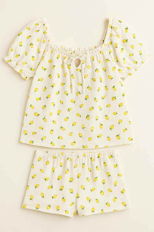 Lemon Blossom Cotton Set by Snooze Society